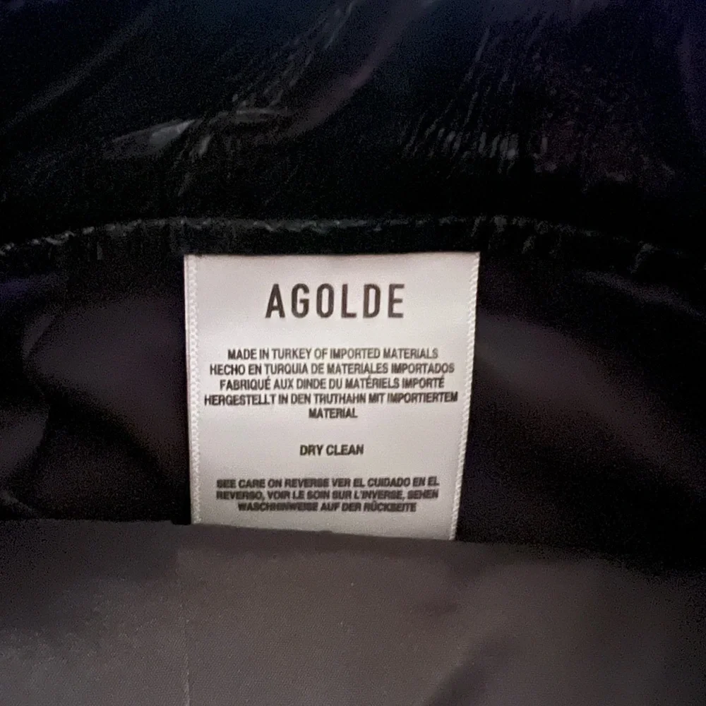 AGOLDE 90s Pinch Waist Recycled Leather Pants High Rise Detox Sz 34 - Picture 11 of 11